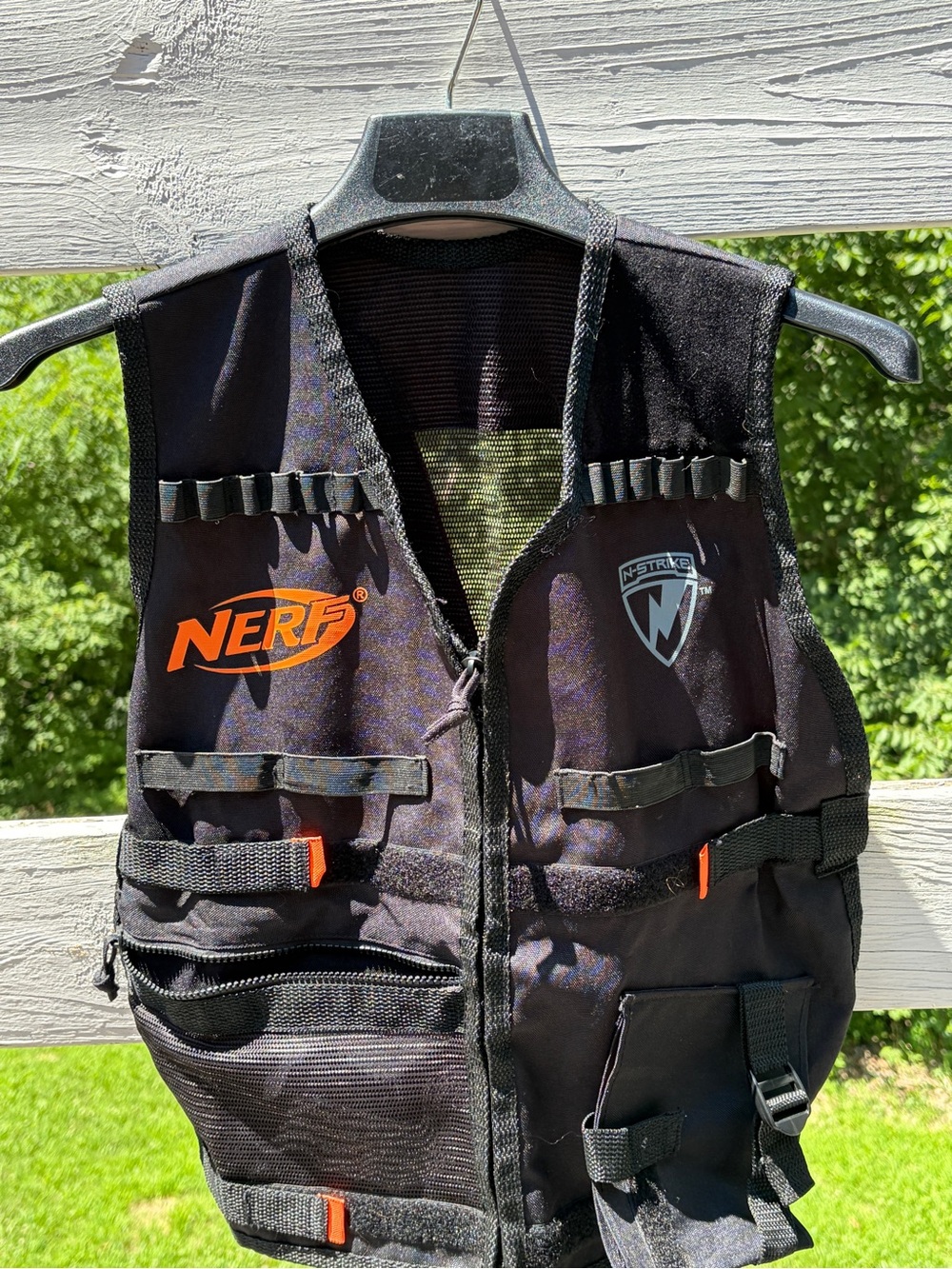 Nerf N-Strike Tactical Vest – Black Utility Gear for Dart Blaster Games EUC
